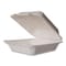 Vegware Nourish Molded Fiber Takeout Containers, 7.9 x 7.9 x 2.9, White, Sugarcane, PK200 WH-8HW - alternate 1